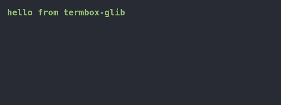 Recording of the hello terminal example